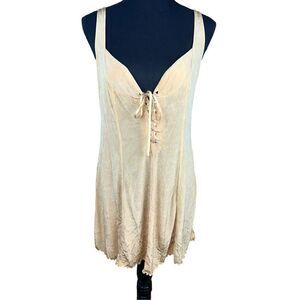 Victoria Secrets Large Y2K gold label Acetate stretch slip dress sexy intimates